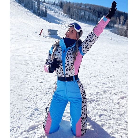 TIPSY ELVES NWT Women’s Snow Leopard SNOWSUIT Waterproof Athletic XS - Picture 2 of 9